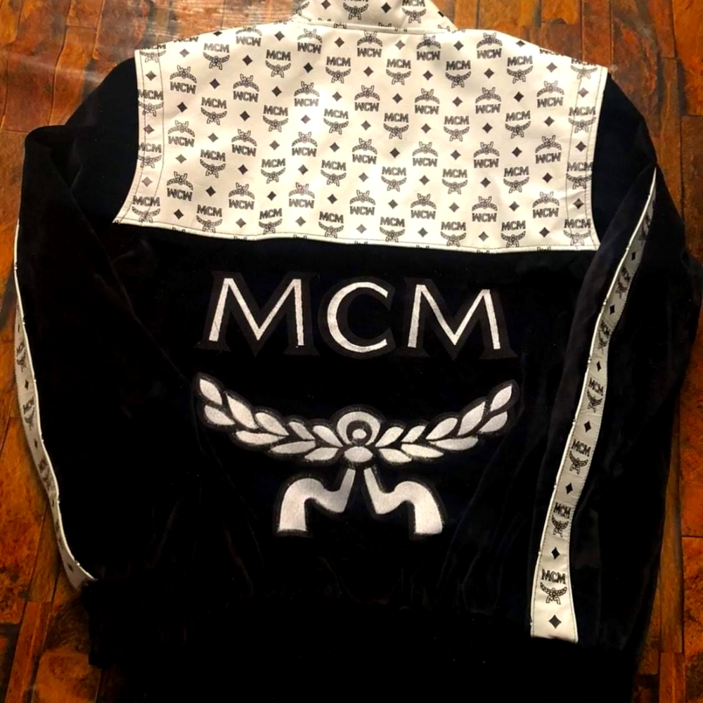 CUSTOM LEATHER AND VELVET MCM TRACKSUIT